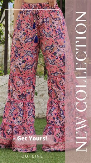 Bohemian pant for summer!  For Your Orders Contact Us On WhatsApp: +96176433813 +96181908074  Delivery fees 3$ all over Lebanon Website: www.cotlinelb.com #cotline #fashion #style #lebanon #worldwideshipping #onlineshop #clothes #womenstylefashion #newcollection #offers | Cotline | Facebook