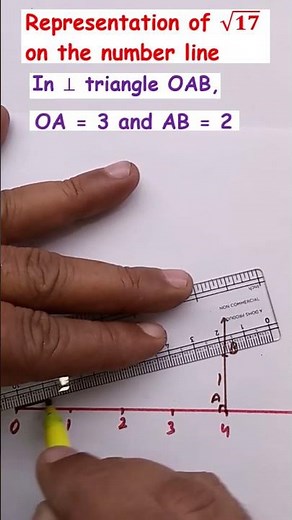 Representation of root 17 on the number line #education #exam #reasoning #cbse #neetexam