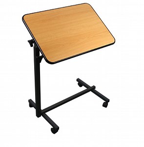[Hot Item] Medical Adjustable Overbed Table Bedside Dining Table with Wheels