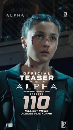 αLPHA mode: ACTIVATED 🔥 ⁠⁠110 MILLION+ views and counting! on teaser | #Alpha | #YRFSpyUniverse