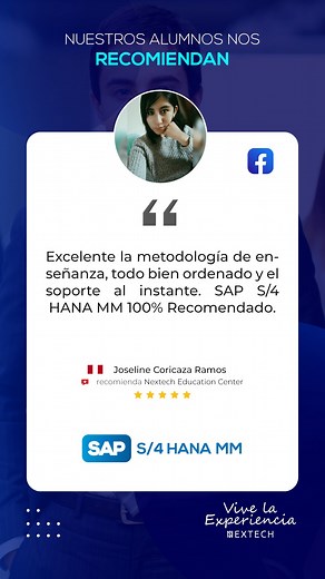 "¡Prepárate para dar un gran paso en tu carrera con nuestro curso de SAP MM Logística!  Conviértete en un experto en la gestión de materiales y logística, y abre las puertas a oportunidades emocionantes en el mundo empresarial. ¿Listo para ser un experto en SAP MM Logística? | NEXTECH Education Center | Facebook