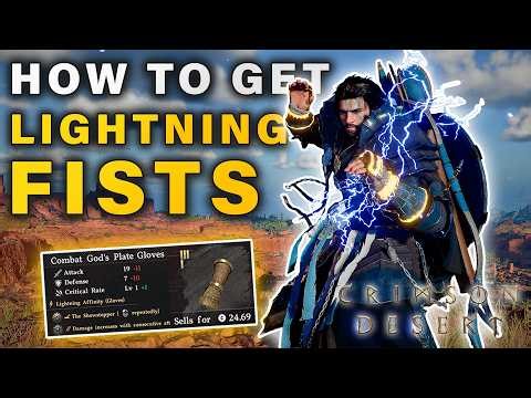 How to get Lightning FISTS for Unarmed Fighting | Combat God's Plate Gloves ► Crimson Desert