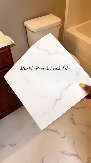 My daughter said where my aesthetic bathroom mom haha so we getting it done! Peel & stick flooring shares on my amazon store front under contact paper & peel and stick finds. Love how easy this was to cut and looks even better in person! Also shared to LTK #diy #bathroomremodel #home #decor #peelandsticktile #peelandstickflooring #shanicelashaystyle #bathroommakeover #renterfriendly