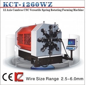 [Hot Item] 6mm 12 Axis KCT-1260WZ Spring Forming Machine Camless CNC Versatile Spring Rotating Forming Machine & Metal Bending Machine