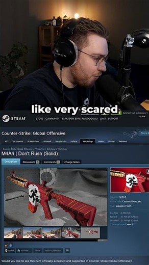 insane CS2 skin #csgo #gaming #counterstrikefacts #cs2overpass #twitch #memes