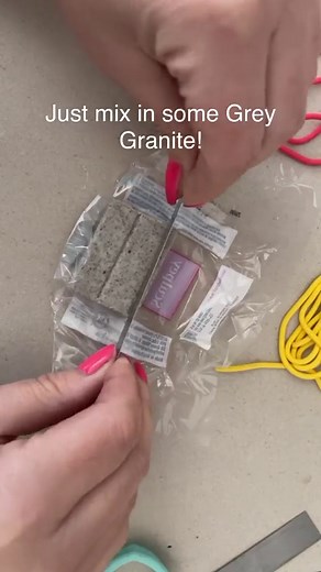 **Tip of the Day** Turn your dirty clay into a one of a kind custom granite colour! Simply add some Grey Granite to your dirty clay! And bonus that it works with most colours- not just white! . . #polymerclay #tipoftheday #greygranite #graygranite #sculpey #dirtyclay #polymerclaytips #polyclay #polymerclaytutorial #polymerclayearrings #scrapclay #nowastecraft @sculpey_official | The Little Craft House