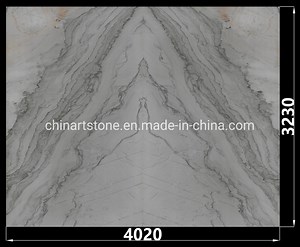 [Hot Item] Nature Quartzite Stone Slab Calacatta White Wall Tile