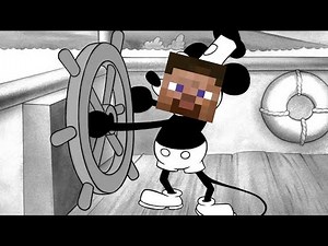 Steamboat Willie but its Minecraft