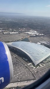1.2K views | Flying over SoFi stadium. #sofi #sofistadium #stadium #clouds #landing #coolmoment | Adrian L | Facebook