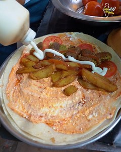 110K views · 1.5K reactions | Pushkar Rajasthani Man Selling Biggest Israeli Falafel Roll Making Rs. 180/- Only | India Eat Mania | Facebook