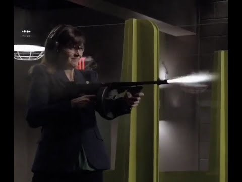 Gorgeous women shooting Thompson machine guns, in a full compilation video.