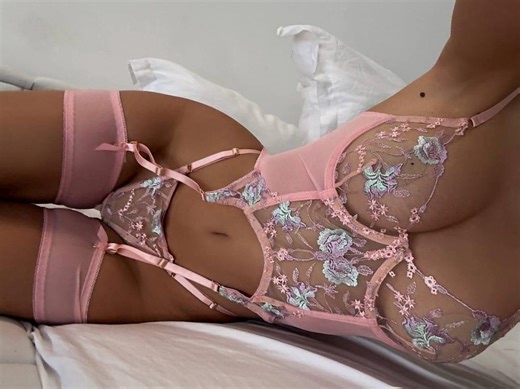 Babydoll Lingerie Set,floral Lingerie Pink, Embroidery Lace Teddy Corset,bra and Panty Set,lingerie Flower,sheer Bikini,garters Lingerie Set - Etsy Australia