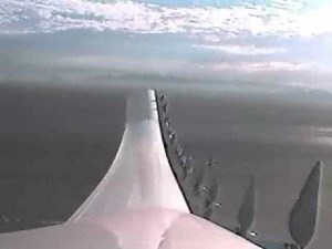 Centurion Solar-powered High-altitude Aircraft in Flight