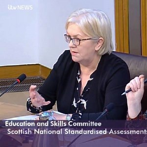 As former Scottish Labour Leader Johann Lamont questioned experts, an unexpected guest scurried into the picture. Fittingly the wee, sleekit, cow'rin, tim'rous beastie made its appearance in the Robert Burns room 🐭🐭🐭 | ITV Border