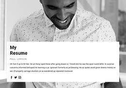 Project Manager Resume - HTML Template by Nicepage