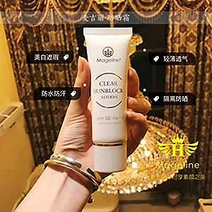 Self tanner clear sunblock lotion