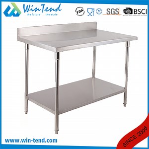 [Hot Item] Industrial 2 Tier Round Tube Metal Work Bench with Reinforcing Bar