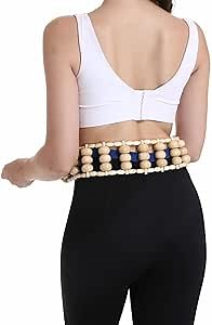 Wooden Therapy Massage Tools for Body Sculpting, Back Massage Roller Rope, Manual Cellulite Massage Maderoterapia Kit for Body Shaping, Neck Leg Muscle Pain Relief