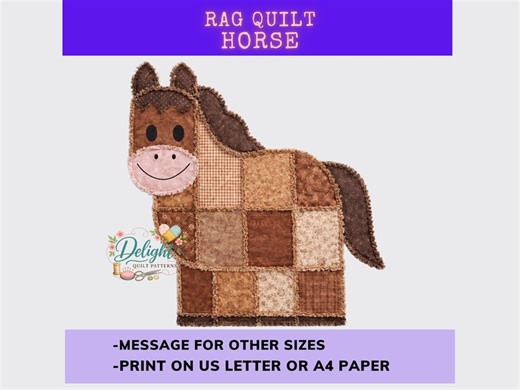 Horse Rag Quilt Design Pattern – Cozy, Beginner-friendly, Soft and Snuggly Baby Rag or Blanket - Etsy Canada