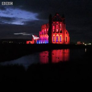 67K views · 2.8K reactions | A 'spooktacular' light show is illuminating Whitby Abbey... | BBC Yorkshire | Facebook