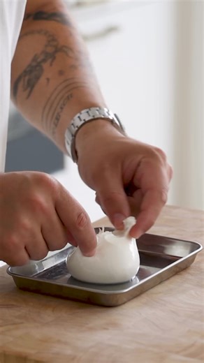 Green tiger tomato, burrata & plum #appetizer 🔥🌿 with tomato and fig leaf broth with burrata, marinaded vegetables and a yummy plum & spices gel, made by @julescooking (Instagram) Original post: https://t.ly/WQ-jE #chef #yum #food | Chef's Pencil