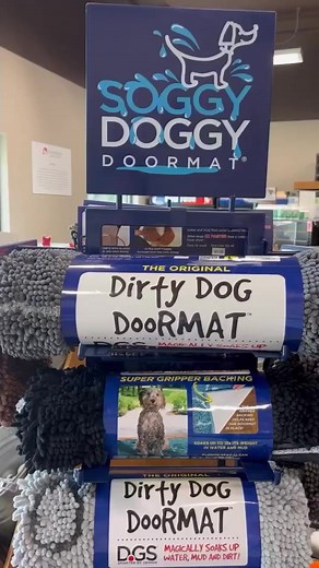 Product of the Week: Dirty Dog DoorMAT by Soggy Doggy. Perfect for your 4 legged friend after a swim in the lake. Super soft and absorbs water so well! #welovedogs #k9countryclubspokane #waterdogs #inlandnorthwest #spokane #productoftheweek #soggydoggy | K9 Country Club Pet Center & Veterinary Hospital