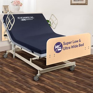 Medacure Ultra Wide Full Electric Bariatric Adjustable Hospital Bed - 14"-30" Height Range, 36”-42”-48” Width, 80”-88” Length 550 lbs