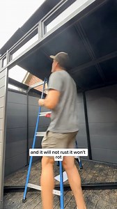 Having a shed from @Keter North America is perfect for storing your lawn equipment, outdoor toys and games, and SO much more. Get yours today! #DIY #Backyard Transformation #DurabilityandDesign #Keter | Nik and Liv DIY