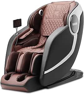 EM-Arete Brown/Black Fully Assembled 3D Full-Body Zero Gravity Massage Chair Recliner with Tablet Remote, Auto Footrest with Foot Massager 888