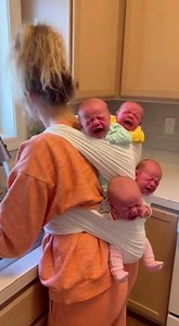 164K views · 251 reactions | Triplets and chores: A mom's daily challenge See how this mom manages her crying triplets while doing kitchen chores. #fblifestyle #AI Generated using Kling AI . . . (For entertainment purposes only. Consult professionals if guidance on activities is presented. No brand affiliation is implied if any are shown. If inspired by true events, creative adaptations may be included. Content may include public footage.) | Fabiosa Australia | Facebook