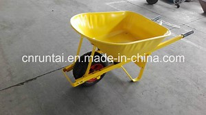 Yellow Color Big Tray Construction Wheelbarrow (Wb8614)