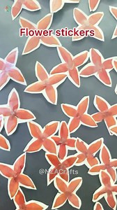Diy flower stickers #nzacrafts #cutegift #giftideas #diy #reels #flowerstickers🌼🌹 #flowerstickers #bff | Nza Crafts