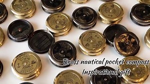 NauticalMart Marine Brass Compass with Calendar Nautical Decor, Pocket Compass, Camping Travelling Equipment, Boat Compass, Home Decor, Gifts for Teen Family, Nautical Navy Compass
