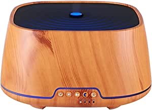 Essential Oil Diffuser Large Room, 650ml Square Aromatherapy Diffuser, 7 Kinds of Light Color Changes (Yellow)