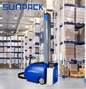 [Hot Item] Smart Pallet Wrapper Robot Stretch Film Wrapping Machine with Emergency Stop Function