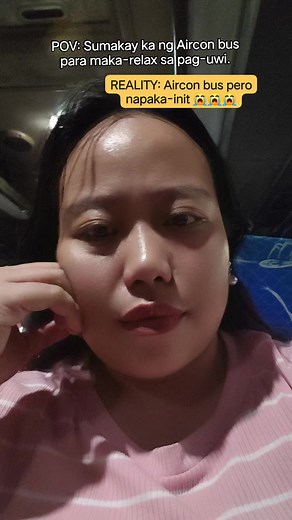 Aircon bus pero pinagpapawisan. Hays. #christinesolivenaloot #ContentMonetization | Christine Soliven Aloot