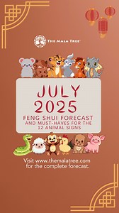 🌿 The July 2025 Feng Shui Forecast is here! Discover what this month has in store for you and how to align your energy with luck, health, and prosperity. 🌟🐑 🐗 Log on to 👉 www.themalatree.com for a detailed forecast tailored to the 12 animal signs. Let's make July a month of positivity and balance! 🌸✨ #FengShuiForecast #July2025 #TheMalaTree #SpiritualJourney #FengShuiTips | THE MALA TREE Crystal Shop