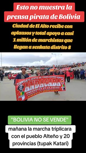 Apoyo a Marcha en El Alto: Bolivia No Se Vende