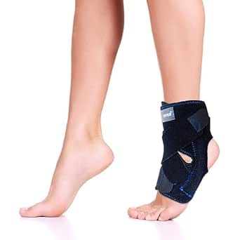 ZOYER Ankle Brace for Sprained Ankle, Adjustable Ankle Support for Women and Men, Ankle Stabilizer with Dual Metal Spring Support, Suitable for Running, Basketball, Volleyball, Injury Recovery (S/M)