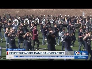 Inside Notre Dame band practice