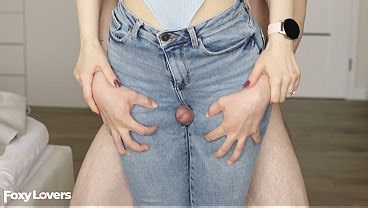 He Covered My Tight Jeans Ass in Cum - Dry Hump & Thigh Fuck