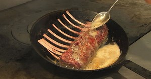 Chef Douglass Williams shares his roasted rack of lamb recipe at MIDA in East Boston