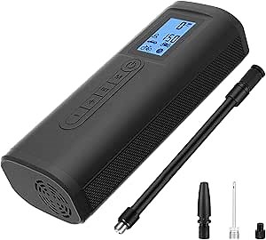 Cordless Tire Inflator Portable Air Compressor for Car, Bike Pump Electric Battery Powered, 150PSI Auto Shut-Off