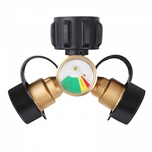 [Hot Item] Propane Splitter Propane Tank Y Splitter Adapter with Gauge