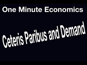 One Minute Economics - Ceteris Paribus and Demand