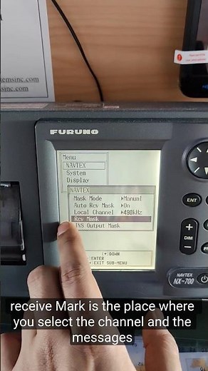 How to select the channels on Navtex ? #navigation #merchantnavy #deckofficer