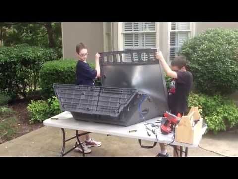 Scrapping a DLP television for the fresnel lens, electrical components - incl gold, silver, etc.