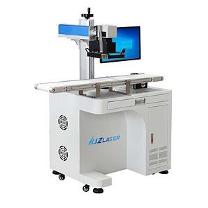 [Hot Item] Metal and Non-Metal Laser Engraving Machine 30W 50W Fiber Laser Engraver with Conveyor Belt