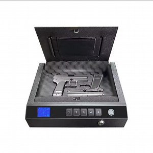 [Hot Item] T1 Temperature and Humidity Display Panel Gun Safe Box with Fingerprint Biometric Password Gun Safe