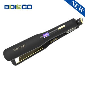 [Hot Item] Wide Titanium Plate Custom Flat Irons with Private Label Ionic Hair Flat Iron